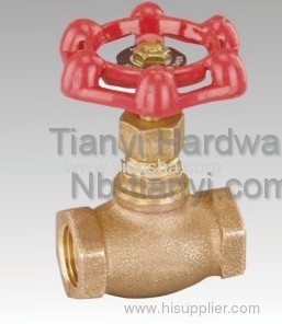 Manual Bronze Red Color Handle Two General Formula Stop Valve