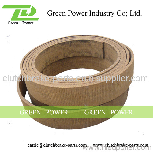 Woven resin brake lining roll