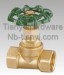 Brass Stop Valve with Green Handle
