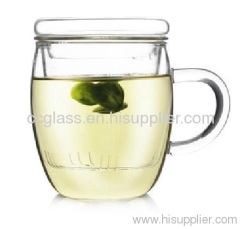 Hand Blown Insulated Borosilicate Glass Mug