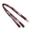 Brown Polyester Tubular Neck Lanyard With Safety Breakaway Buckles