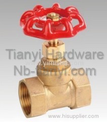 Horizontal Manual Brass Red Handle Two General Formula Stop Valve for Flooding Water