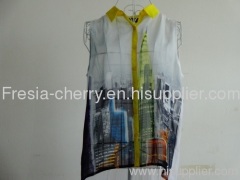 Lady's novelty blouse made high quality chiffon