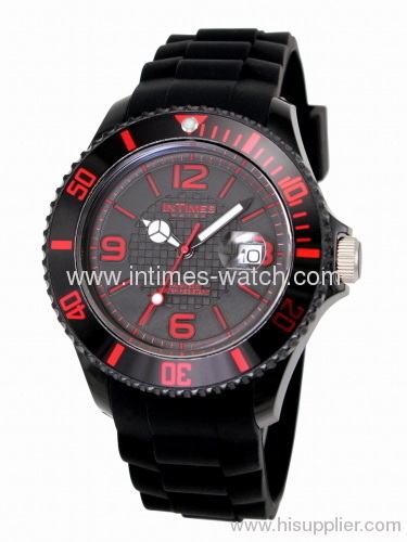 Intimes sport watch IT-057S watch movement japan quartz 5ATM water-resistant plastic case silicon band