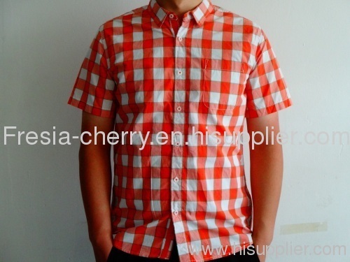 Men's casual shirt 100% cotton checked