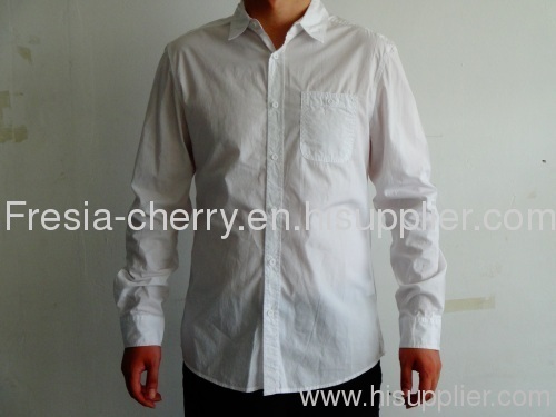 Men's casual shirt 100% cotton solid color