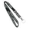 100% Polyester Customized Printed Woven Lanyard With Key Ring