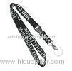 100% Polyester Customized Printed Woven Lanyard With Key Ring