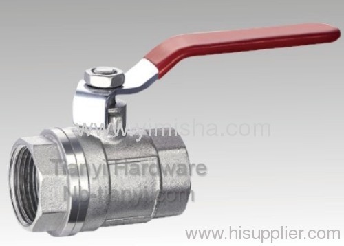 Brass Red Handle Hard Seal Bi-directional Thread Ball valve