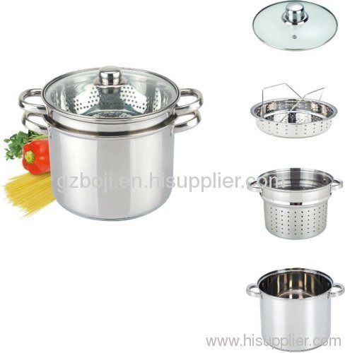 Eco-friendly cookware stainless steel pasta pot