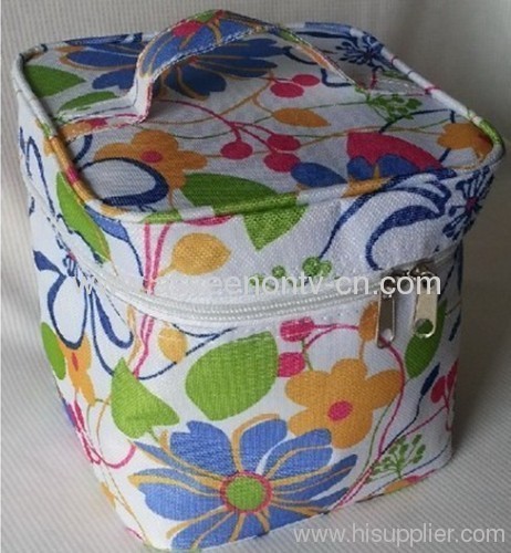 COOLER BAG, 600D, FLOWER PRINTED