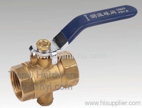 Manual Brass Blue Handle Temperature Testing Hard Seal Thread Ball valve
