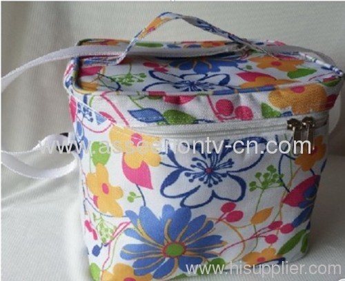 COOLER BAG, 600D, FLOWER PRINTED