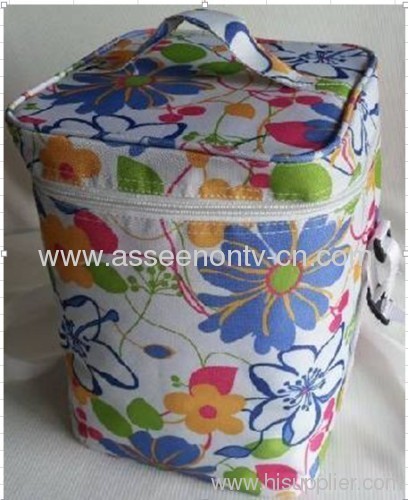 COOLER BAG, 600D, FLOWER PRINTED