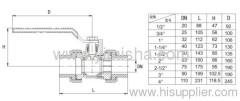 Manual Brass Yellow Handle PP-R Hard Seal Thread Ball valve