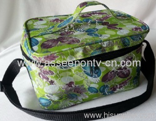 COOLER BAG, 600D, FLOWER PRINTED