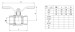 YIMISHA Horizontal Brass Butterfly Handle Ball Valve