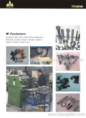 Titanium fasteners bolts and nuts