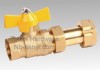 Brass Butterfly Handle Two General Formula Hard Seal Ball Valve with Flex Conuedor