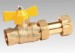 Horizontal Brass Butterfly Handle Ball Valve with Flex Conuedor