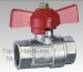 Horizontal Brass Red Butterfly Handle Ball Valve