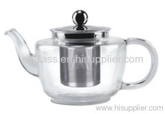 Hand Blown Borosilicate Glass Tea Pot