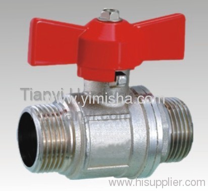 Horizontal Brass Butterfly Handle Bi-directional Ball Valve