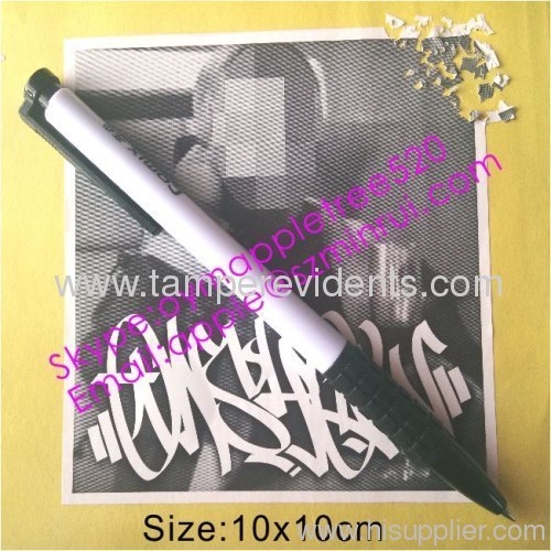 Destructive Tamper Proof Sticker with UV inks