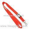 Red Heat Transfer Printing Lanyard Neck Strap For Company