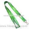 Heat Transfer Printing Green Lanyard With Metal Spring Hook