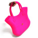 Eco friendly silicone rubber shopping handbag without lock