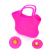 Eco friendly silicone rubber shopping handbag without lock