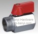 Horizontal Brass Red Handle Thread Ball Valve