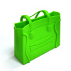 Smile square face silicone shopping hand bag