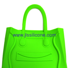 Smile square face silicone shopping hand bag