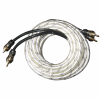 white RCA cable with goden terminals