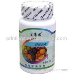 Heat transfer film for medicine bottle