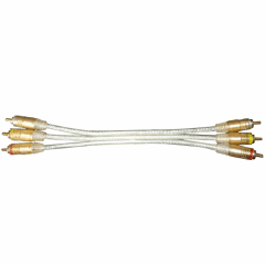 Gold and White RCA cable