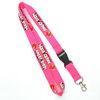 Pink Silk Screen Printed Flat Polyester Lanyard With Angry Birds Logo