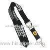 Flat Polyester Company ID Holder Lanyard With Half Metal Hook