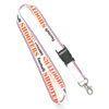 Customized Printed Flat Polyester Lanyard Strap For Fair , Sport Games