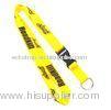 20mm Yellow Nylon Neck Strap With Key Ring , Silk Screen Logo