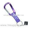 Purple Metal Carabiner Key Ring Short Polyester Lanyard Keychain