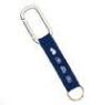 Blue Polyester Short Lanyard Carabiner Key Ring 20 * 280 mm