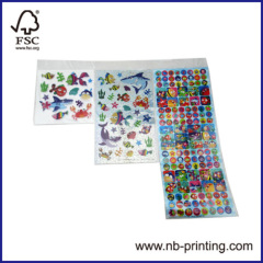 carton PVC foam/puffy & paper stickers for children ECO-friendly