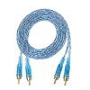 Sky blue wire RCA cable