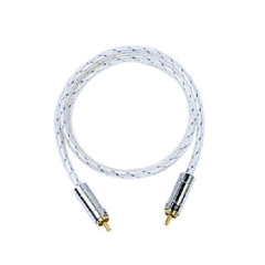 Snowy whitewire RCA cable