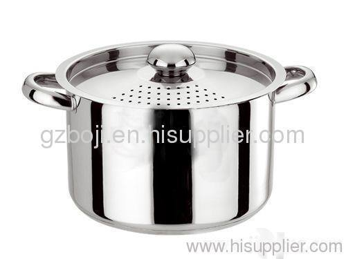 2PCS stainless steel pasta pot set with steel lid