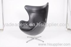 premium italian leather egg chair