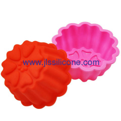 Single silicone bakeware muffin cake baking molds